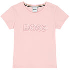 Girls Pink Logo T-Shirt, 1, hi-res