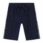 Younger Boys Navy Logo Shorts, 2, hi-res