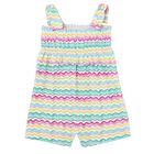 Younger Girls Orange Zig zag Playsuit, 1, hi-res
