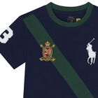 Boys Navy Blue Logo T-Shirt, 1, hi-res
