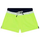 Boys Neon Yellow Swim Shorts, 1, hi-res