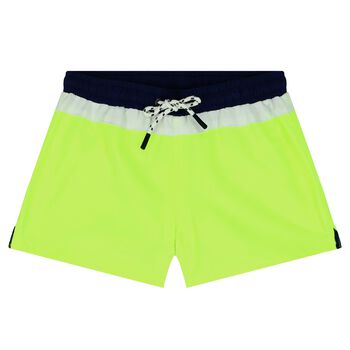 Boys Neon Yellow Swim Shorts