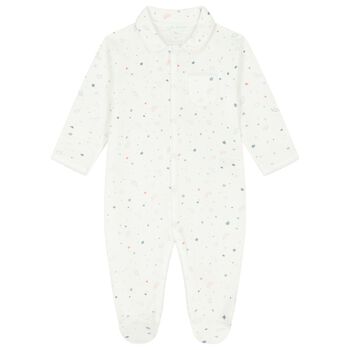 Baby Boy White & Blue Babygrow