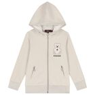 Girls Beige Teddy Bear Logo Tracksuit, 1, hi-res