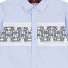 Younger Boys Blue Logo Shirt, 1, hi-res