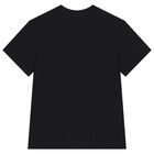 Girls Black Logo T-Shirt, 1, hi-res