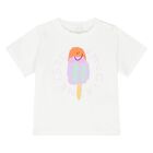 Younger Girls White Logo Ice Lolly T-Shirt, 1, hi-res