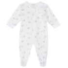 Grey & White Cotton Baby Sheep Babygrow, 1, hi-res