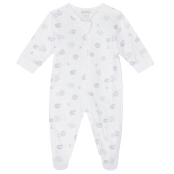 Grey & White Cotton Baby Sheep Babygrow