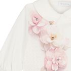 Baby Girls Ivory & Pink Floral Babygrow Gift Set , 1, hi-res