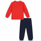 Younger Boys Red & Navy Logo Tracksuit, 1, hi-res