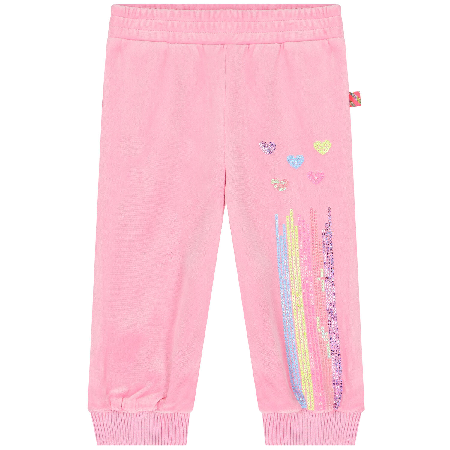 Younger Girls Pink Sequins Joggers, 1, hi-res image number null