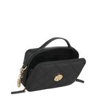 Girls Black Quilted Handbag, 1, hi-res