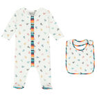 Baby Boys White Logo Babygrow Set, 1, hi-res