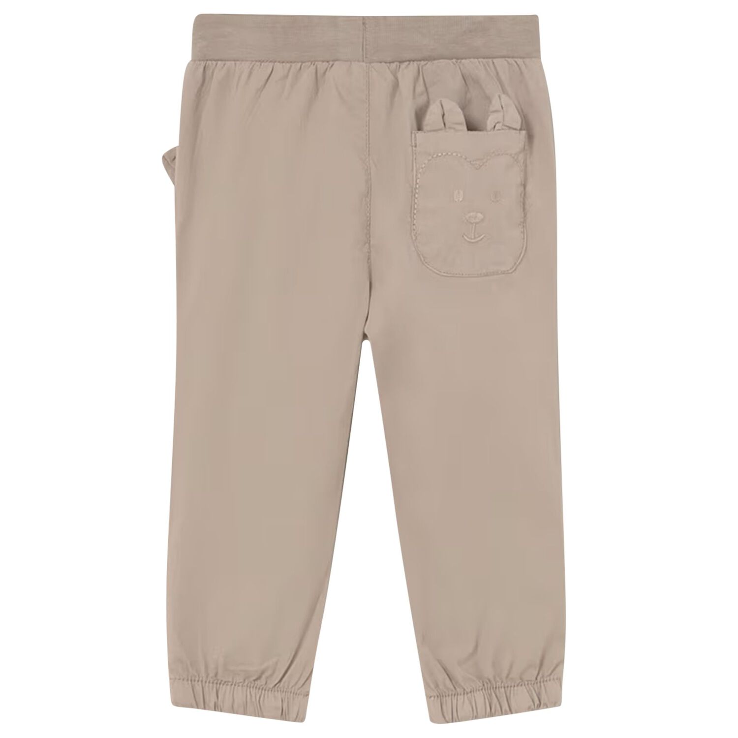 Younger Boys Beige Teddy Bear Joggers, 2, hi-res