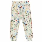 Younger Girls Ivory Floral Joggers, 1, hi-res