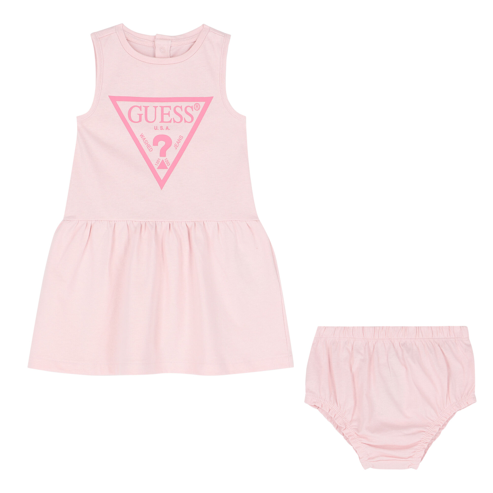 Guess Baby Girls Pink Logo Dress Set Junior Couture UK