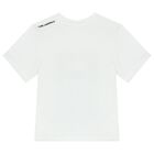 Boys White Ikonik Karl Logo T-Shirt, 1, hi-res