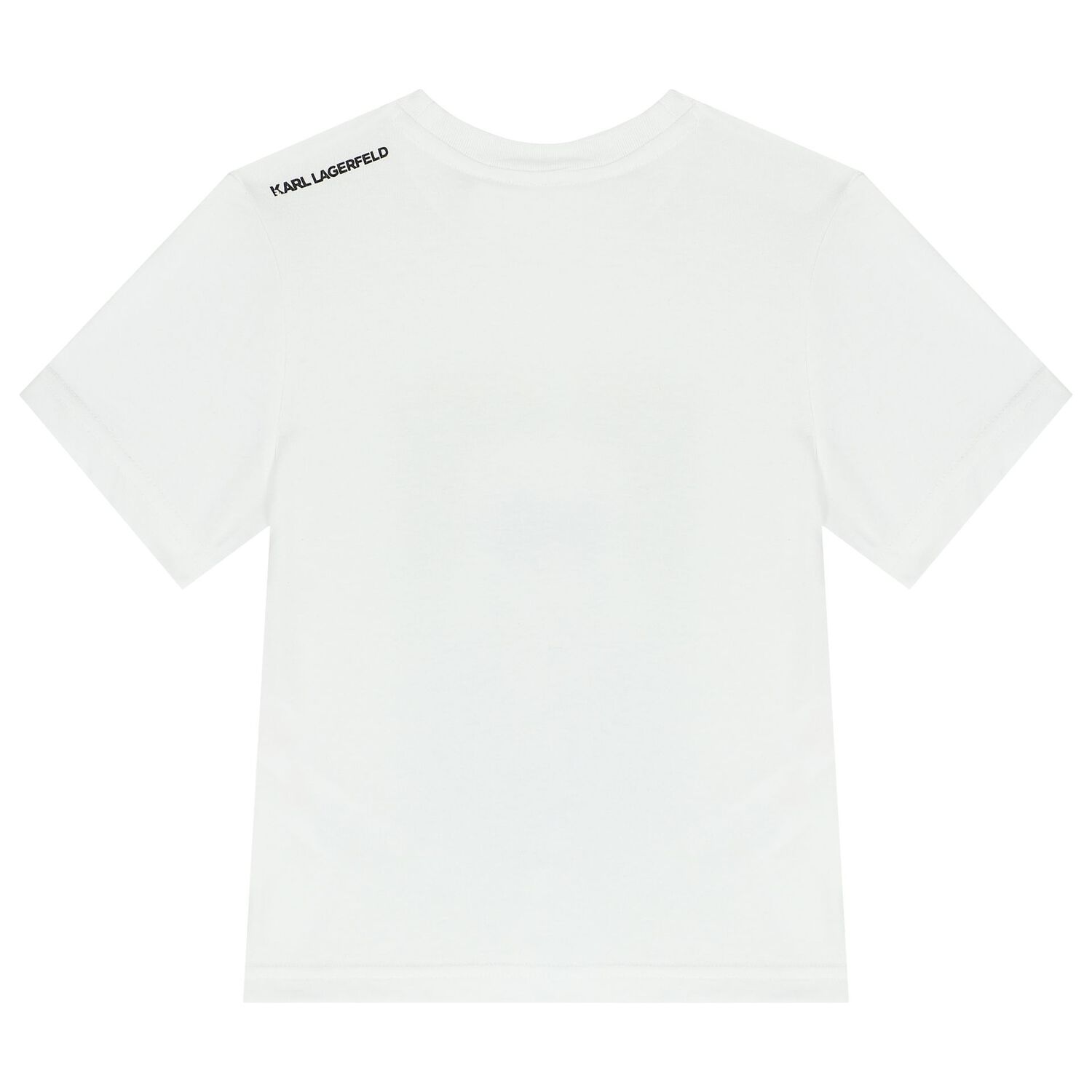 Boys White Ikonik Karl Logo T-Shirt, 1, hi-res image number null