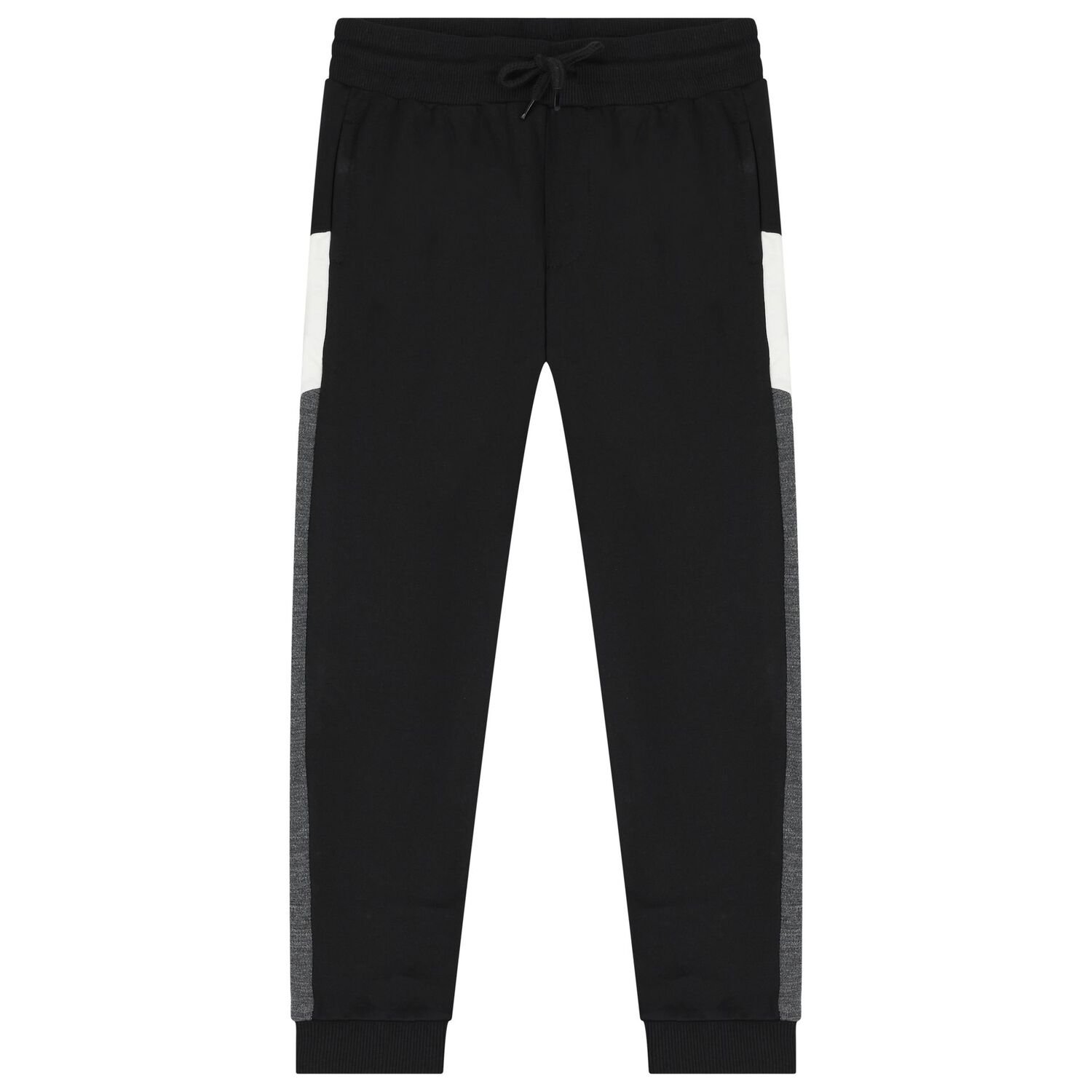 Boys Black & Grey Tracksuit (3 Piece), 2, hi-res