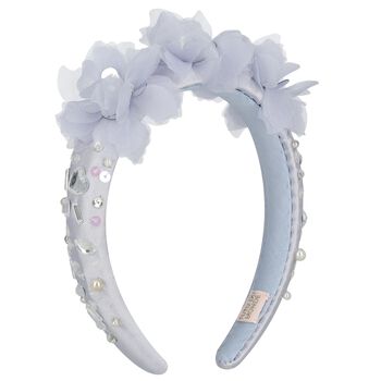 Girls Blue Diamante Headband