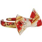 Girls Ivory & Beige Bow Headband, 1, hi-res