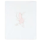Baby Girls White & Pink Bunny Blanket, 1, hi-res