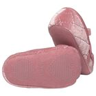 Baby Girls Pink Velvet Pre Walker Shoes, 3, hi-res