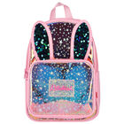 Girls Pink Logo & Star Backpack, 1, hi-res