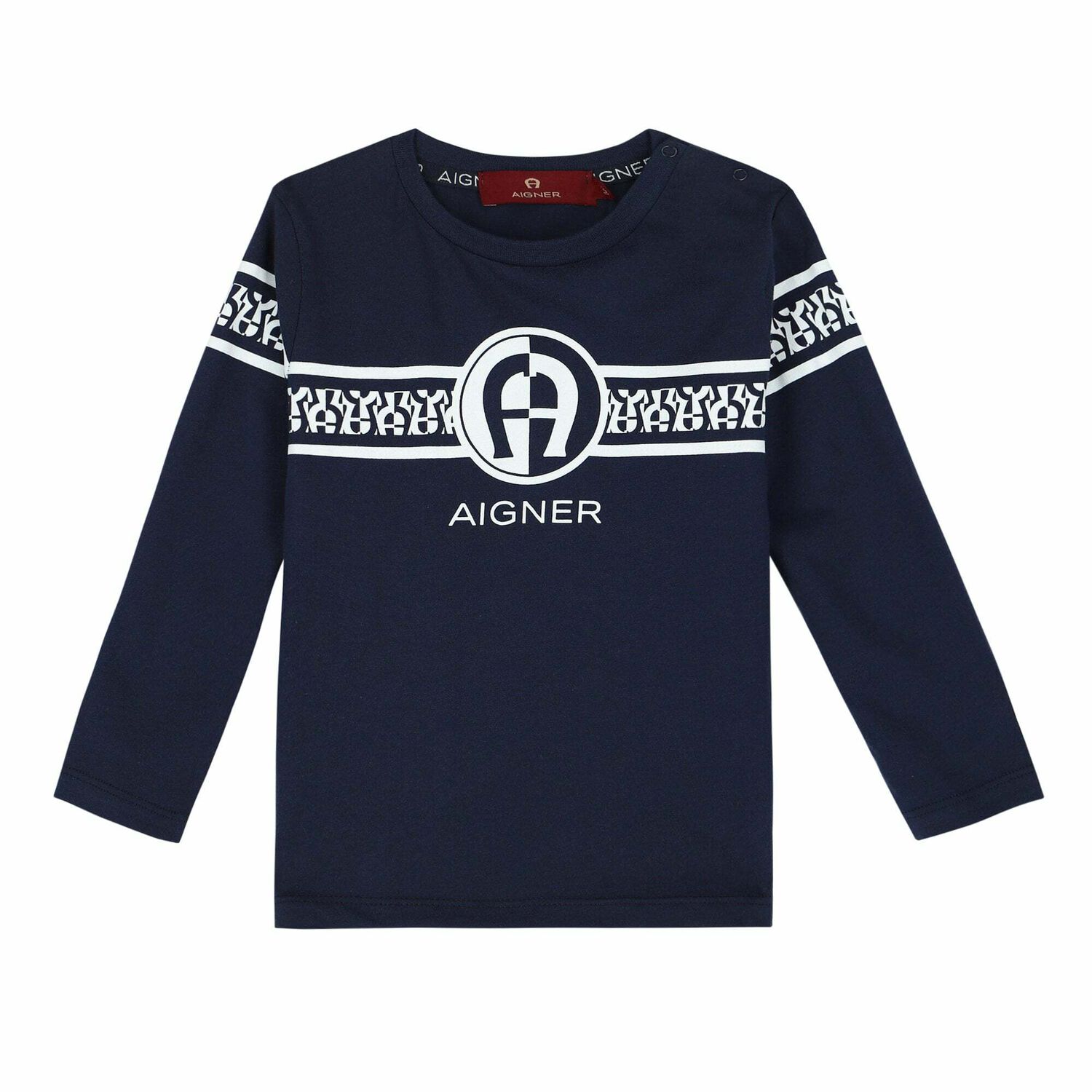 Younger Boys Navy Blue Logo Top, 1, hi-res image number null