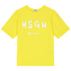 Yellow & White Logo T-Shirt, 1, hi-res
