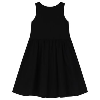 Girls Black Logo Sleeveless Dress