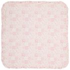 Baby Girls Pink & White Ruffled Blanket, 1, hi-res