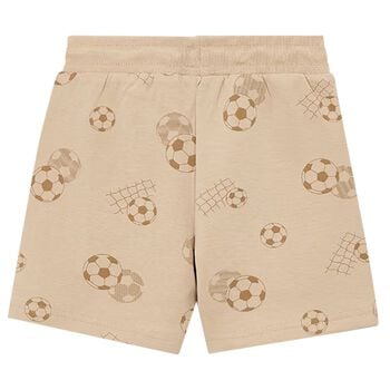 Boys Beige Football Shorts