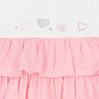 Baby Girls White & Pink Heart Bodysuit Set, 1, hi-res