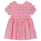 Younger Girls White & Pink Heart Dress & Bag Set, 2, hi-res