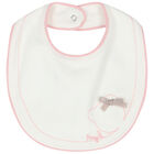 Baby Girls Pink & Ivory Bib ( 2-Pack ), 1, hi-res