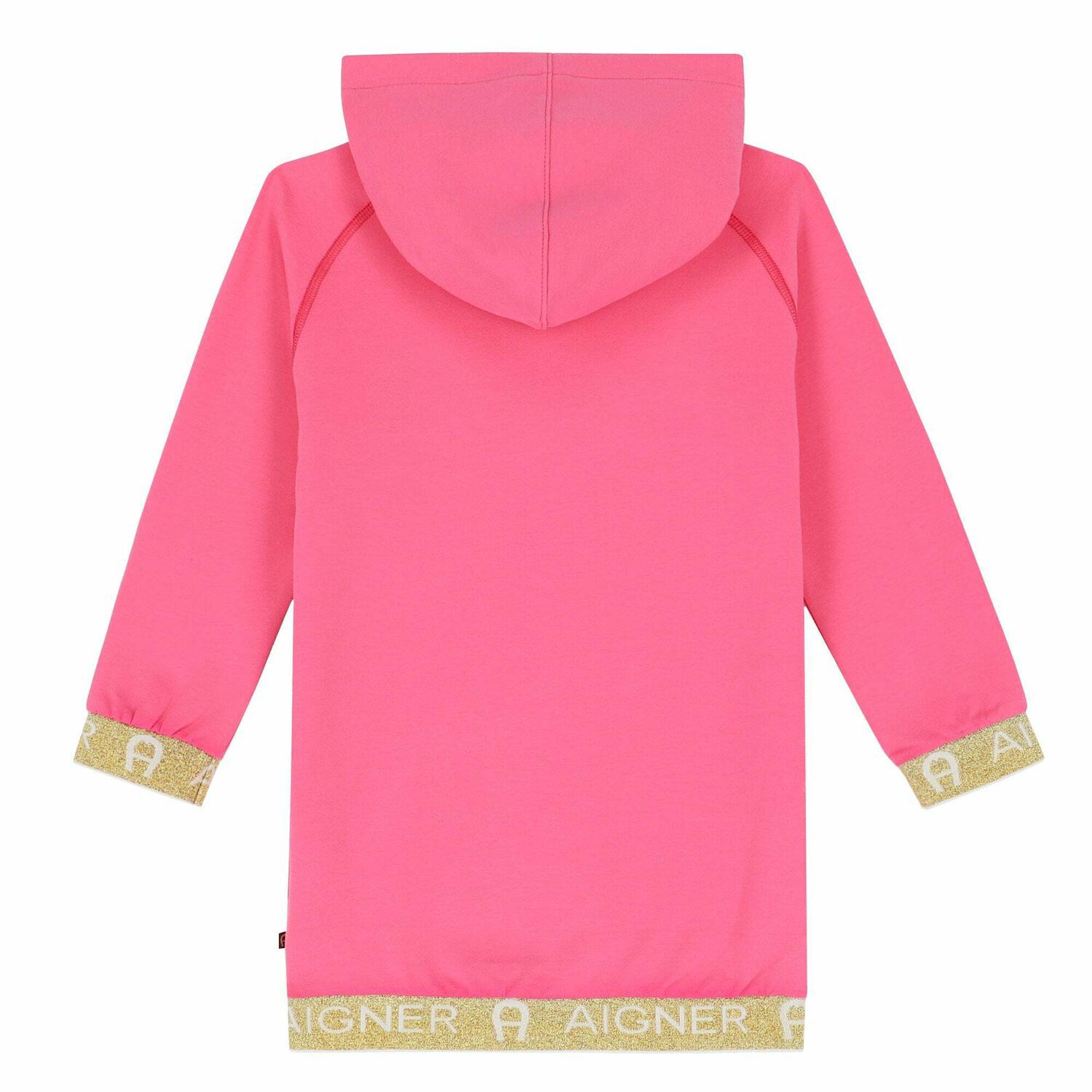 Girls Pink Sweatshirt Dress, 1, hi-res