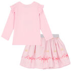 Girls Pink Skirt Set, 2, hi-res