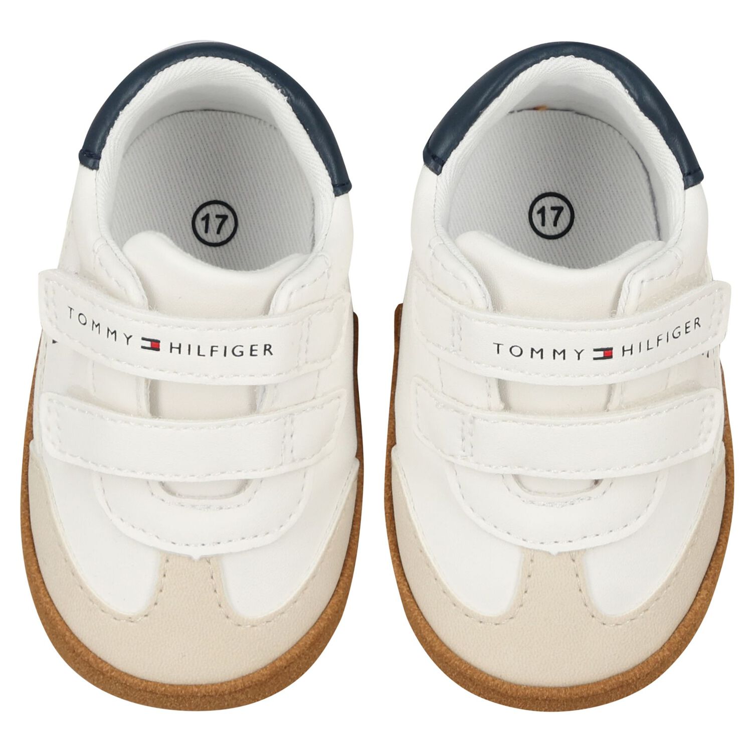 Baby Boys White Logo Pre Walker Shoes, 1, hi-res