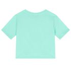 Girls Green Logo T-Shirt, 4, hi-res