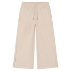 Girls Beige Joggers, 2, hi-res