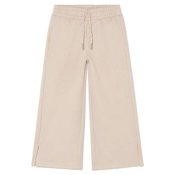 Girls Beige Joggers