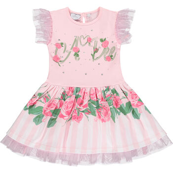 Girls Pink Rose Dress