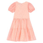 Girls Pink Logo Special Occasion Dress, 1, hi-res