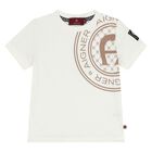 Younger Boys Ivory & Beige Logo Shorts Set, 1, hi-res