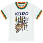 Younger Boys White & Green Logo Shorts Set, 1, hi-res