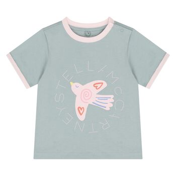 Younger Girls Green Bird Logo T-Shirt