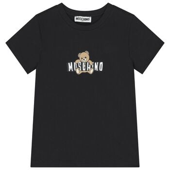 Black Teddy Bear Logo T-Shirt