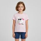 Girls Pink Choupette Logo T-Shirt, 2, hi-res